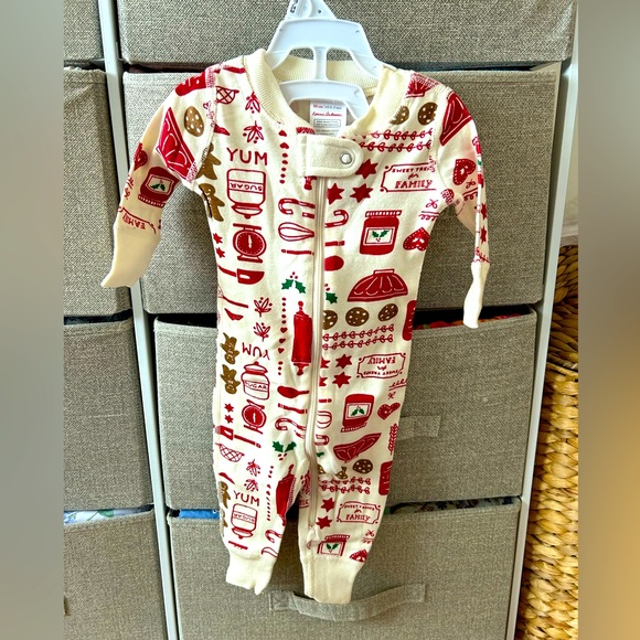 Hanna Andersson NWOT pajamas 0-3m Christmas baking pattern - Picture 1 of 1